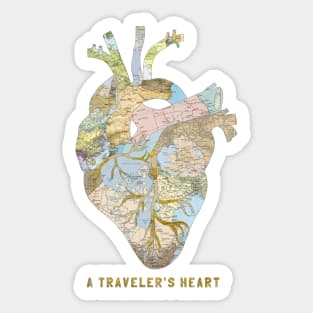 A Traveler's Heart Sticker